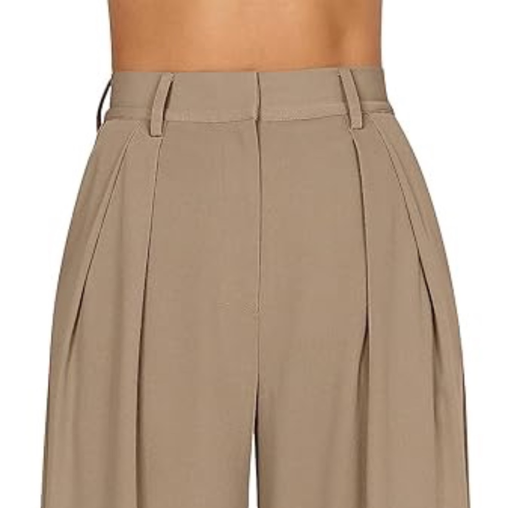 Wide Leg Loose fit Tan Trousers